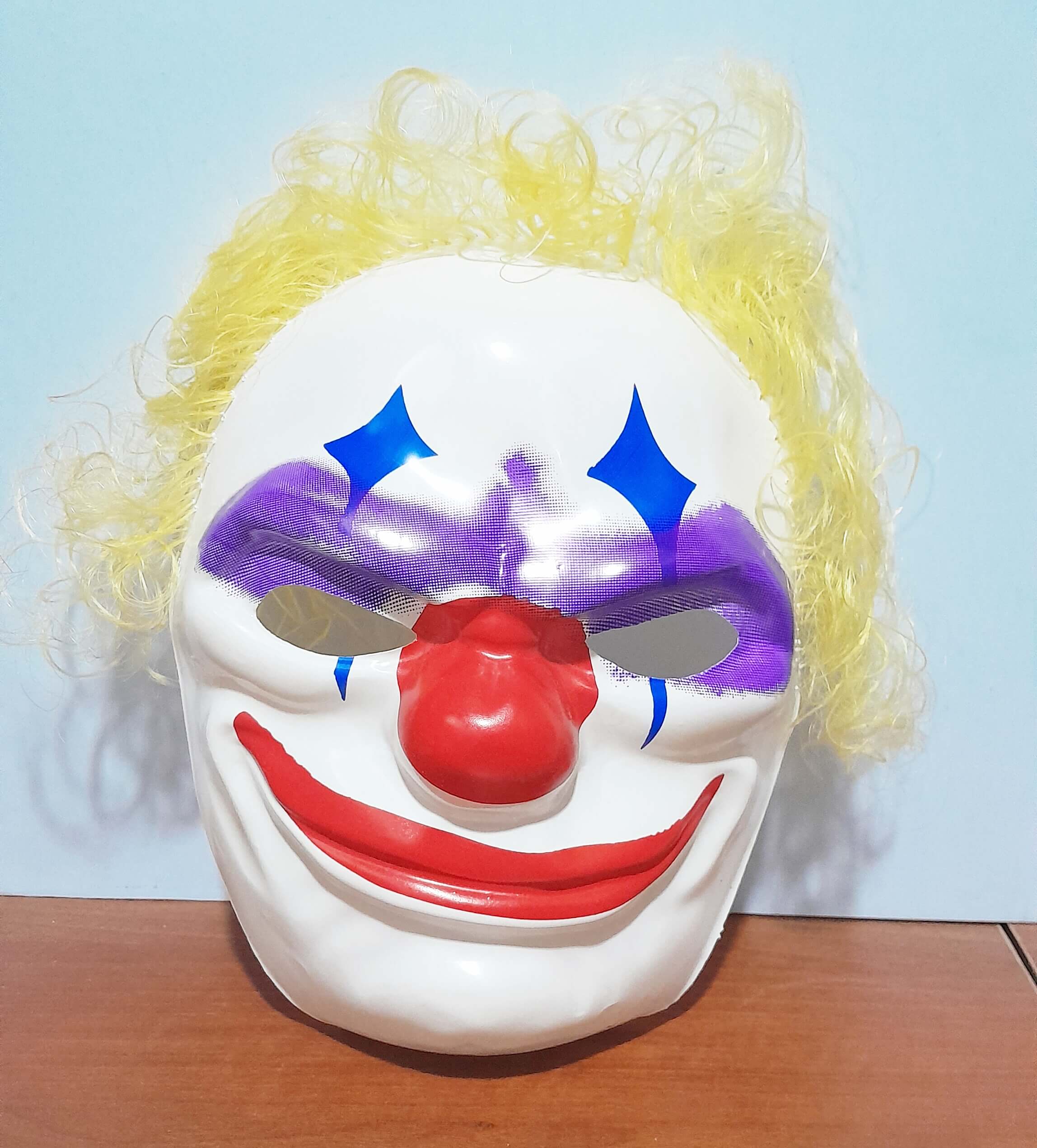 CARETA PLASTICA C/PELO PAYASO CLOWN