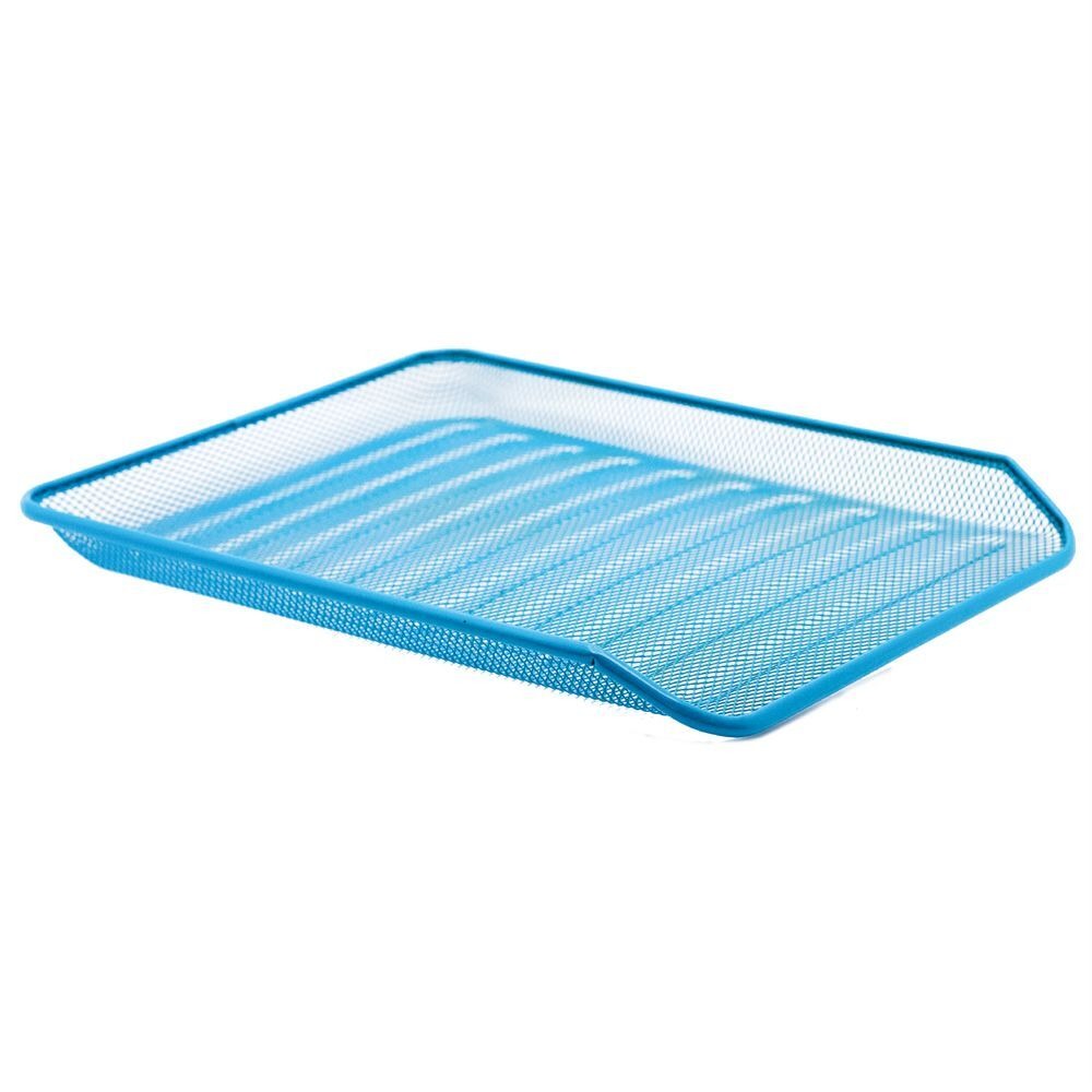 BANDEJA APILABLE ALAMBRE A4 1PISO CELEST