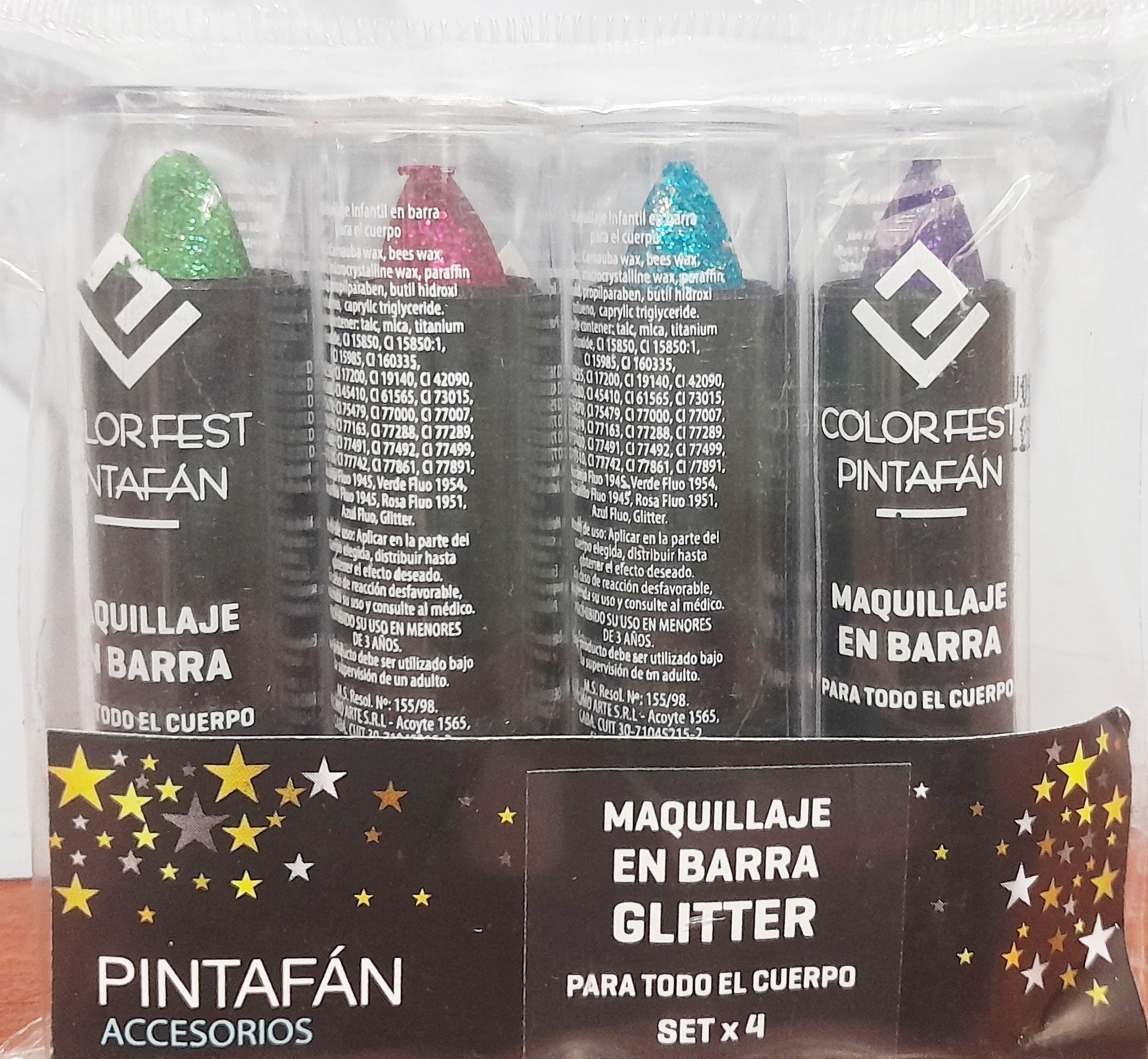 MAQUILLAJE LABIAL x4 GLITTER ARTE LIGHT