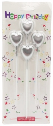 VELA CORAZON x4 PLATA CADENACI