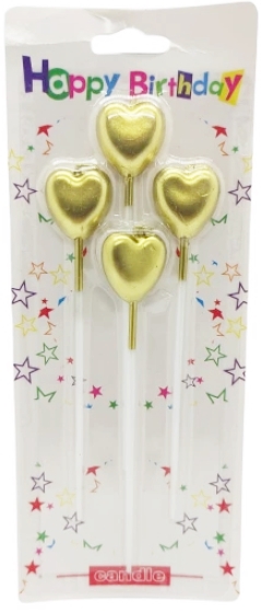 VELA CORAZON x4 DORADO CADENACI