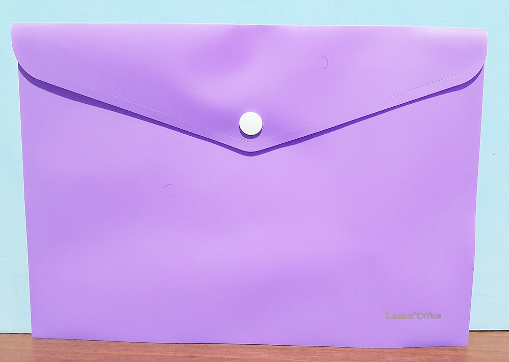 SOBRE PLASTICO A5 C/BROCHE PASTEL LAMA