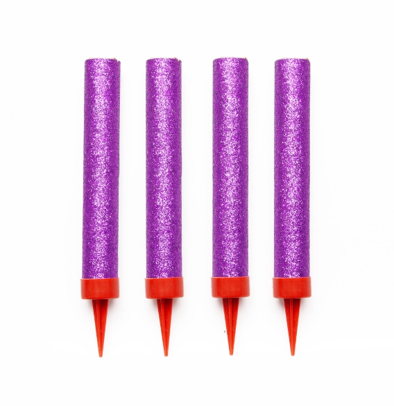 VELA BENGALA DECUPAGE GIBRE X4 VIOLETA