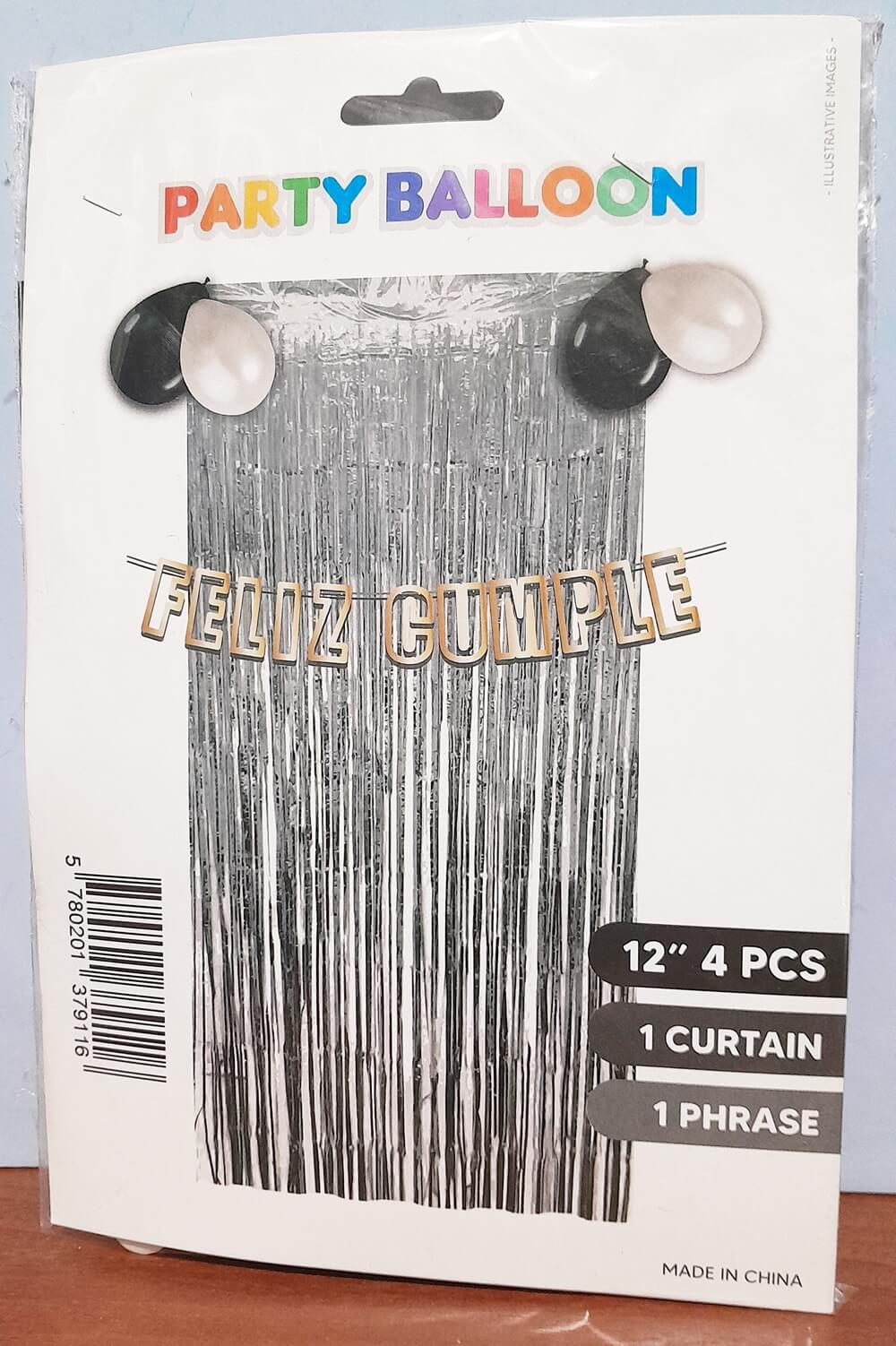 CORTINA SET COMPLETO PLATEADO