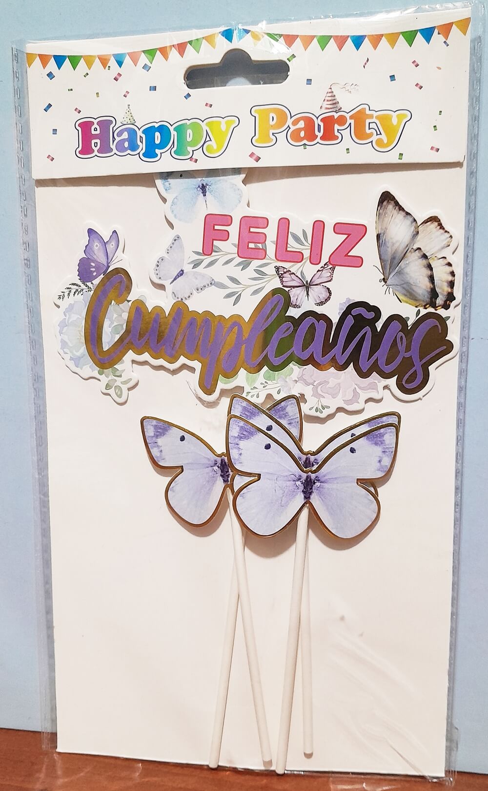 ADORNO MARIPOSA CAKE TOPPER x4  1136-5