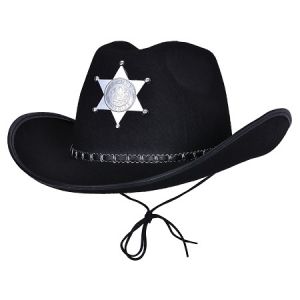 SOMBRERO COWBOY SHERIFF NEGRO G0061