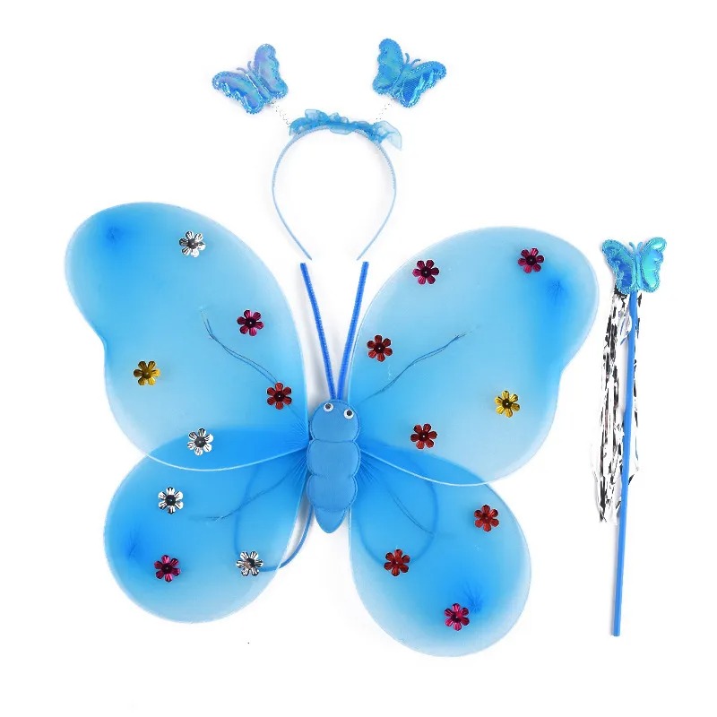 ALAS MARIPOSA SET LED YJ0729 CELESTE