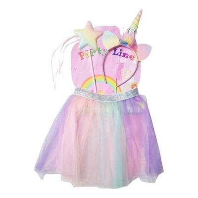 SET TUTU MULTICOLOR VINCHA+VARITO UNICOR