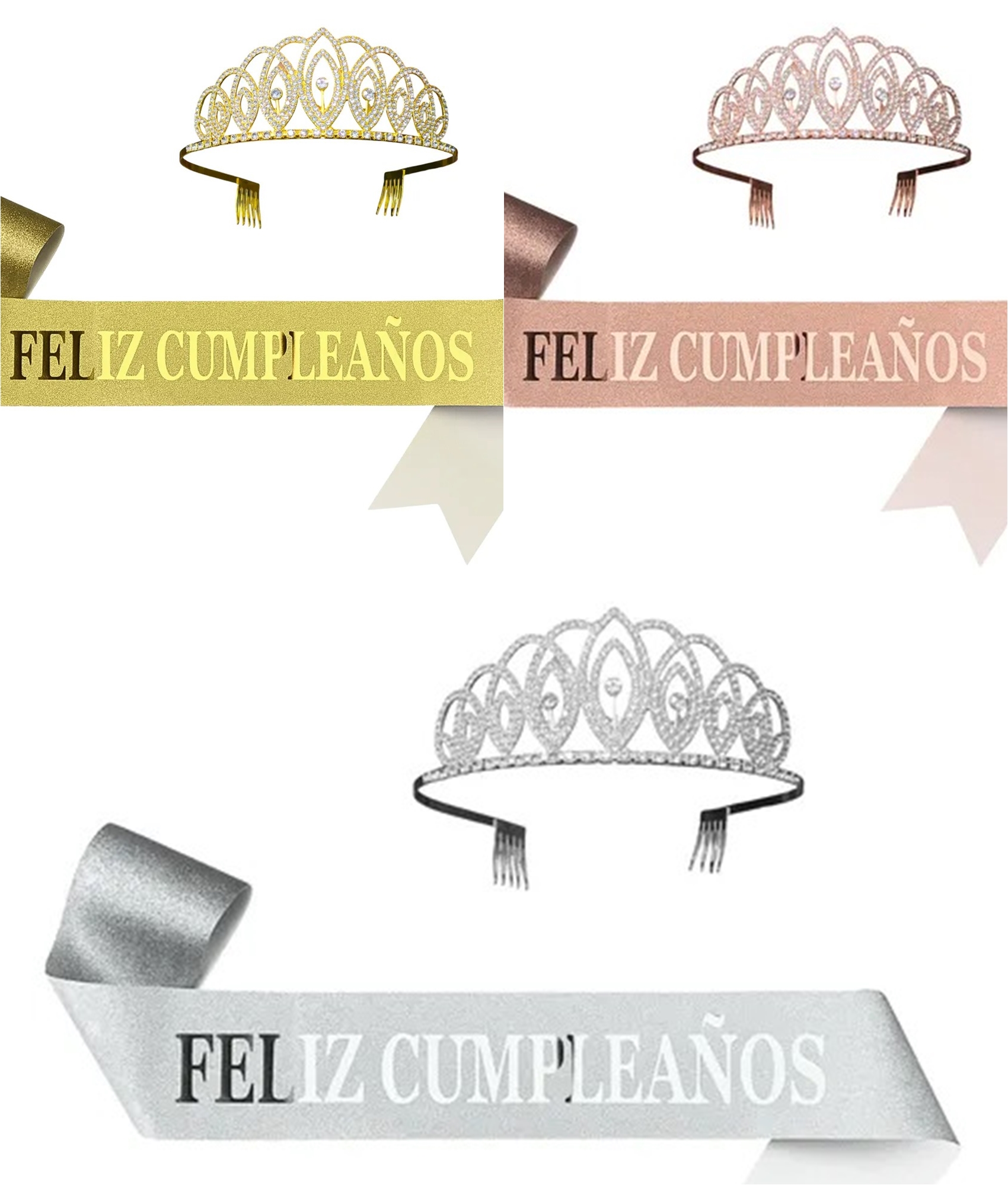 VINCHA METAL TIARA + BANDA F.CUMP 10378