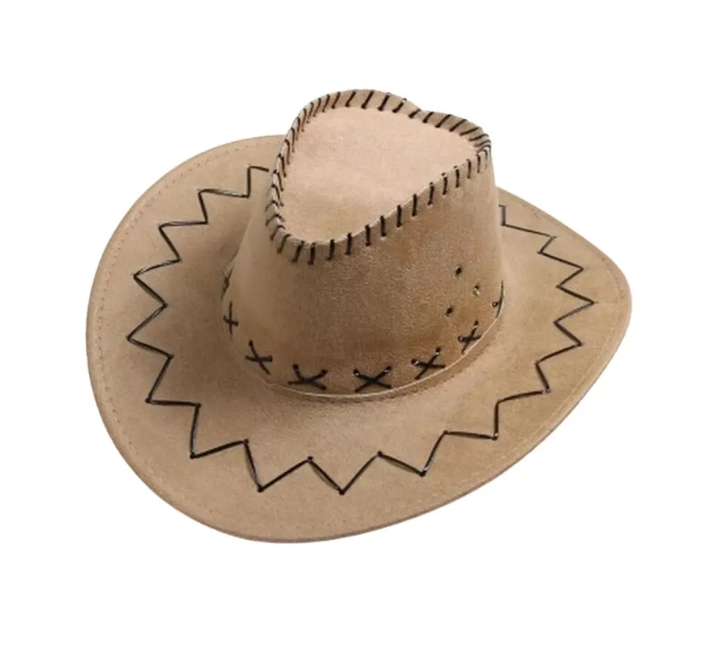 SOMBRERO COWBOY GAMUZADO MARRON CLARO