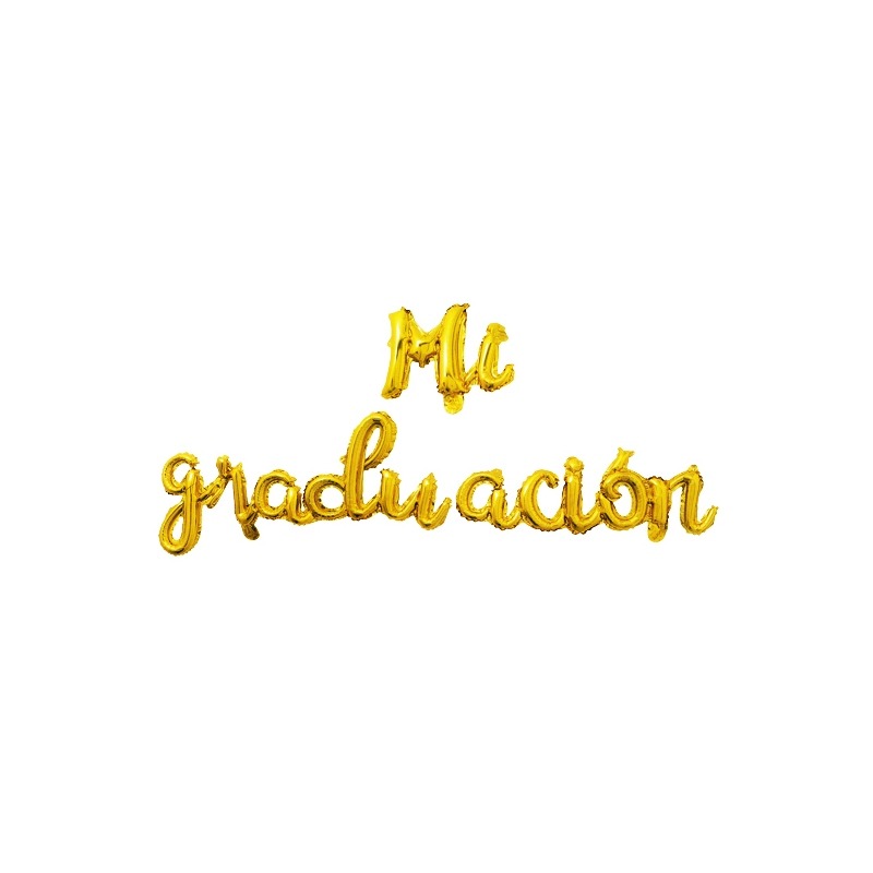 GLOBO LETRA MI GRADUACION DORADO