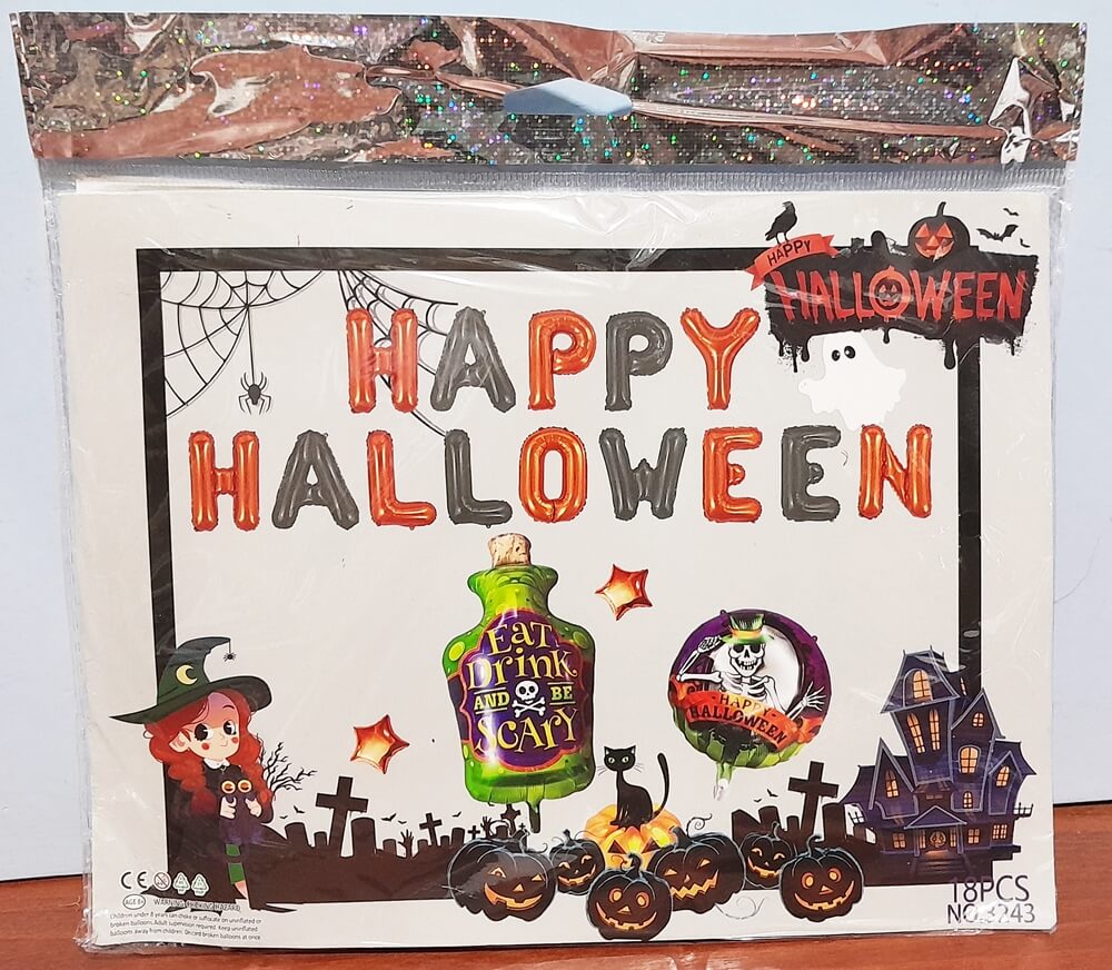 GLOBO LETRA HAPPY HALLOWEN x18 fm705-24