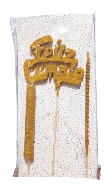 FRASE FELIZ CUMPLE+BEN+VELA GM90 ORO