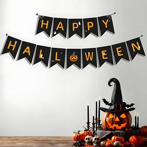 BANDERIN HALLOWEN NEGRO ECO MADE IN CHIN