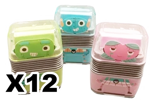 GOMA LAPIZ PIZZINI + SACAPUNTA ROBOT X12