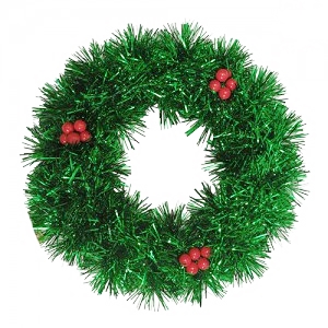 DECO NAVIDAD CORONA VERDE  NA135 30CM