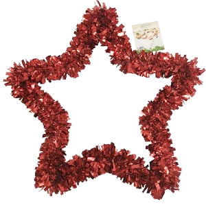 DECO NAVIDAD ESTRELLA ROJO NA131 28CM