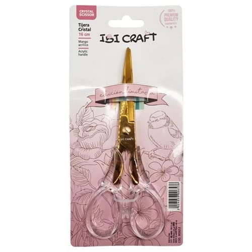 TIJERA PRESICION 16CM MANGO CRISTAL
