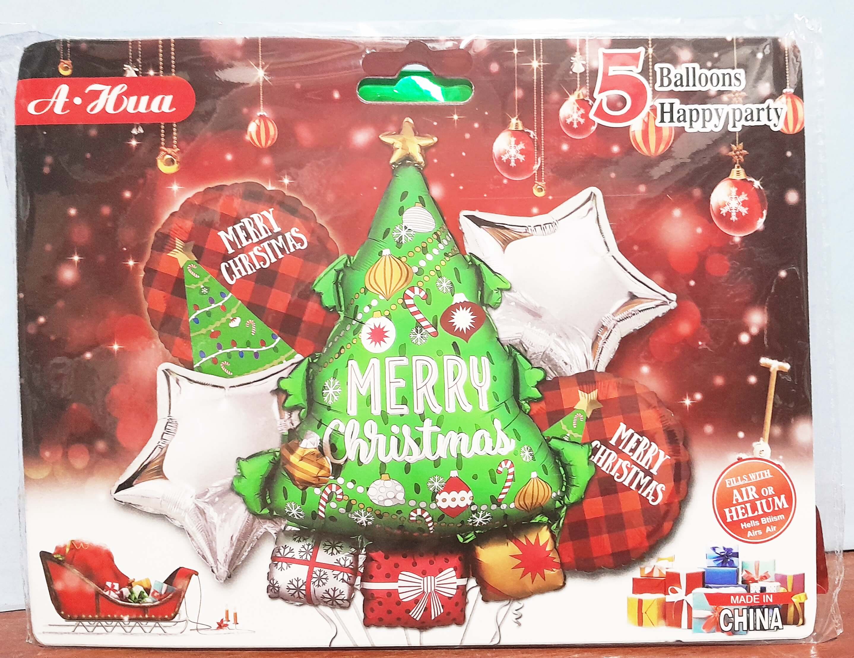 GLOBO SET NAVIDAD x5 CADENACI 89964.3