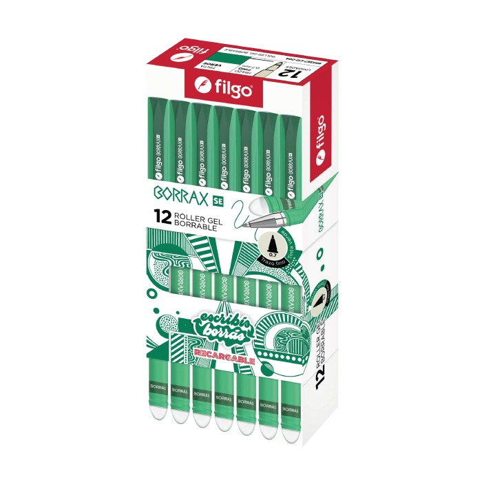 BOLIGRAFO BORRABLE FILGO SE VERDE X12