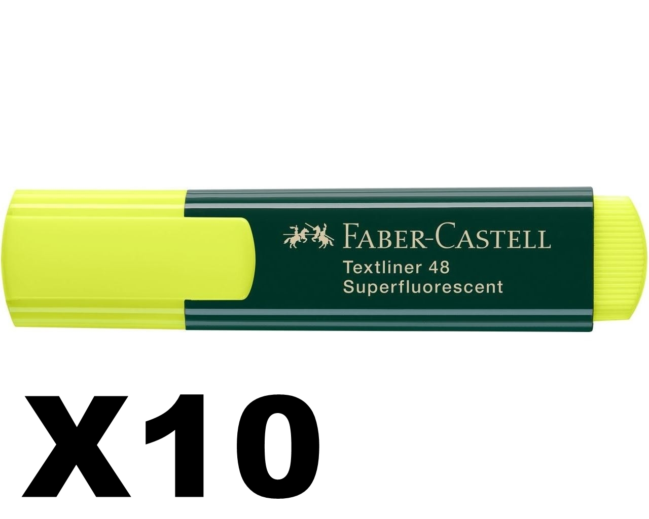 RESALTADOR FABER CASTELL AMARILLO x10
