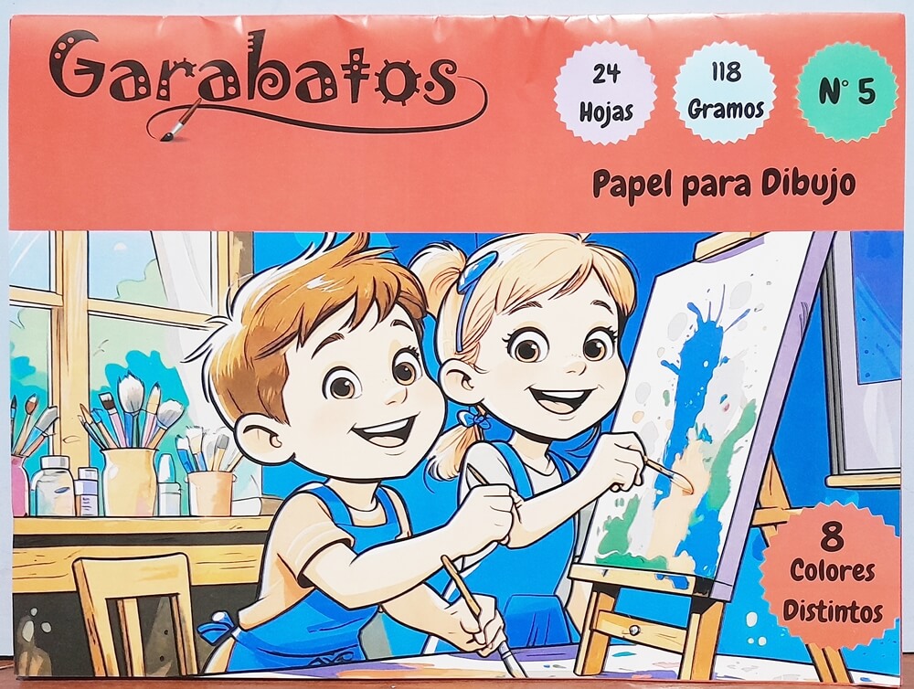 BLOCK DE DIBUJO COLOR GARABATOS X24HJS