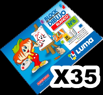 BLOCK DE DIBUJO Nº6 BLA LUMAX20 CAJAX35
