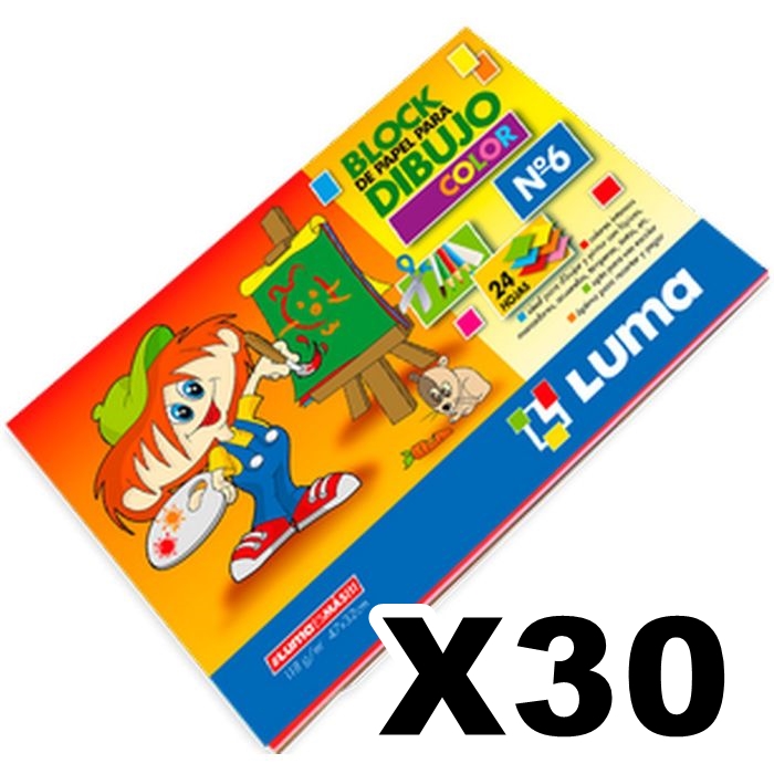 BLOCK DE DIBUJO Nº6 COL LUMAX24 CAJAX30