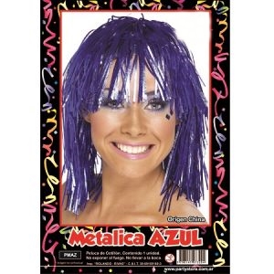 PELUCA METALIZADA P.STORE AZUL