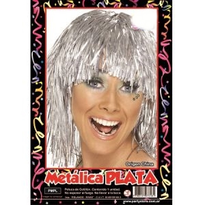 PELUCA METALIZADA P.STORE PLATEADO