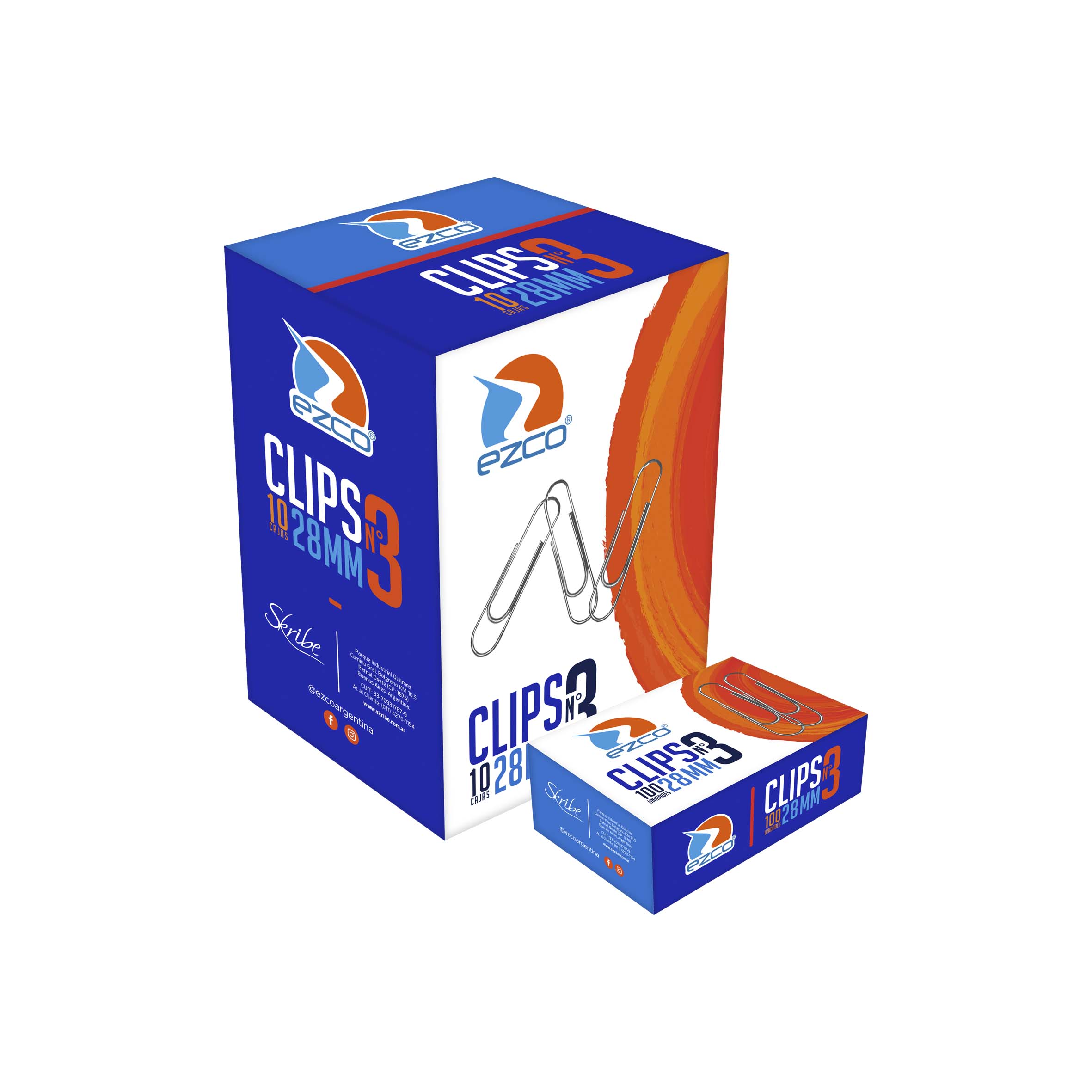 CLIPS Nº3 X100 EZCO CAJA 10