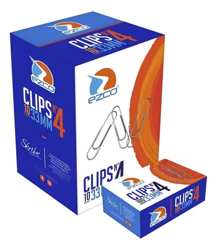 CLIPS Nº4 X100 EZCO CAJA X10