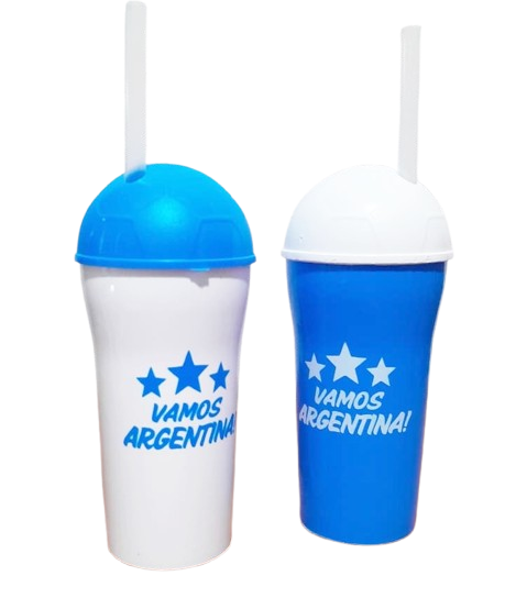 VASO CON TAPA Y SORBETE ARGENTINA