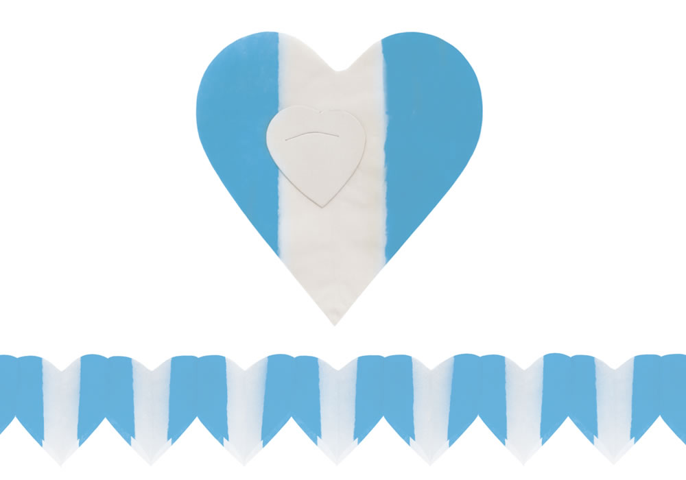 BANDERIN ARGENTINA RONDIN1017 CORAZON x3