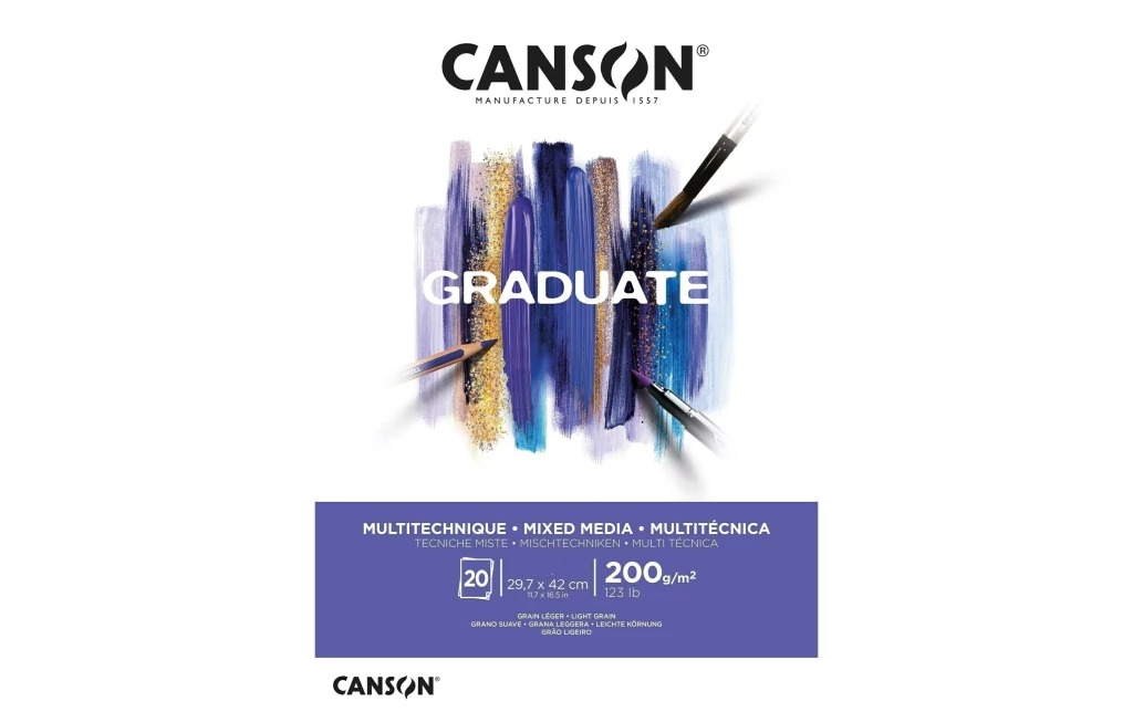 BLOCK DIBUJO CANSON A5 MULTI 200GRX20H