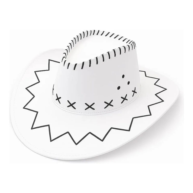 SOMBRERO COWBOY GAMUZADO BLANCO GO244BL