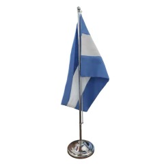 BANDERA ARGENTINA ESCRITORIO CROMADO