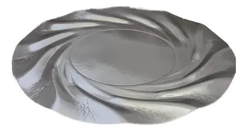 PLATO ACUARIO 35 CM PLATEADO