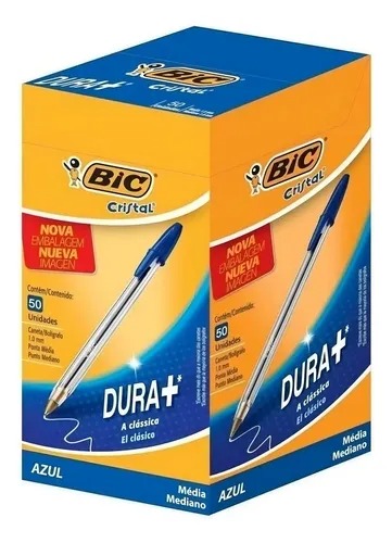BOLIGRAFO BIC CRISTAL T/G AZUL X50