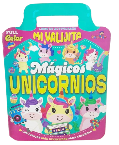 LIBRO DE COLOREAR VALIJA UNICORNIOS