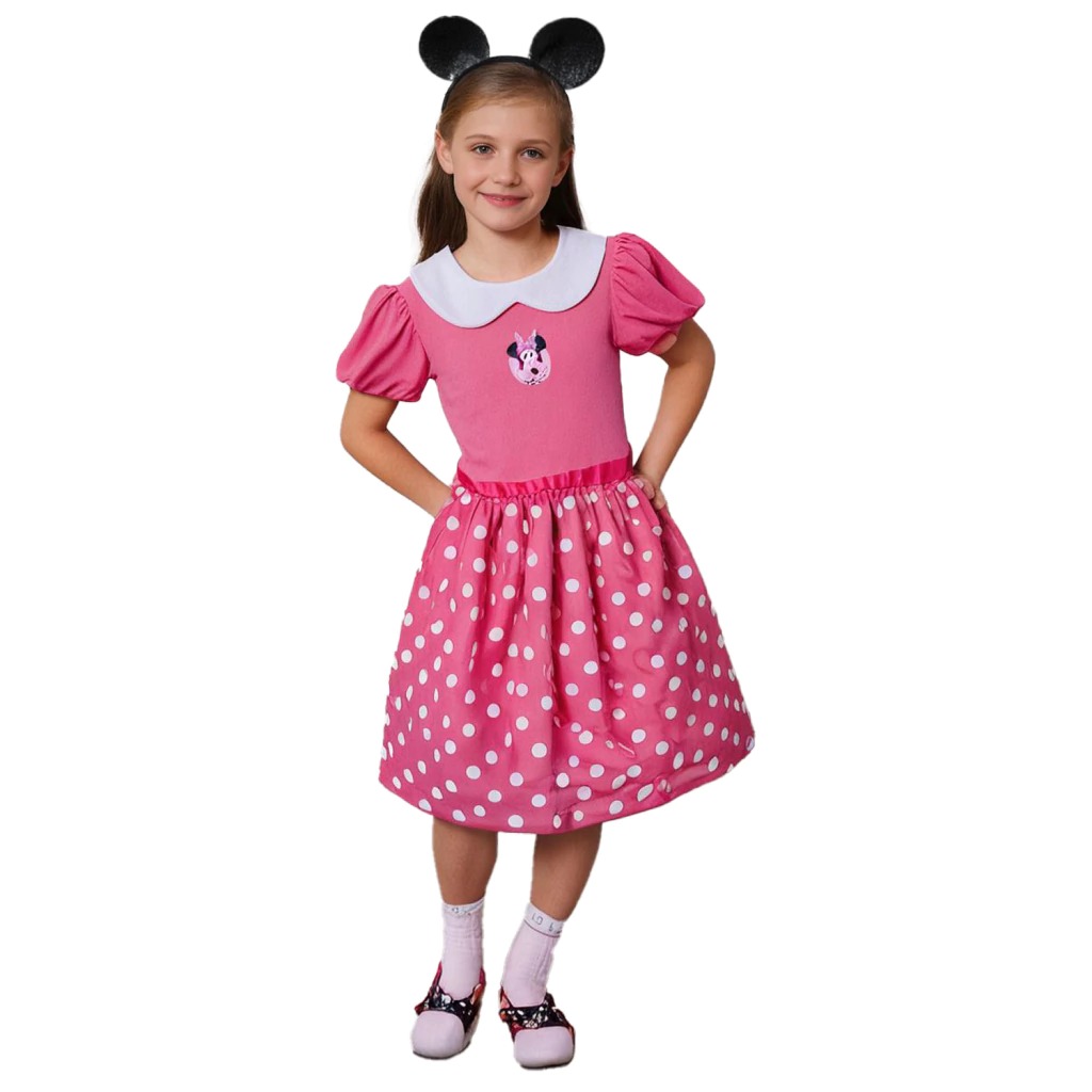 DISFRAZ OFICIAL MINNIE MOUSE ROSA T-0