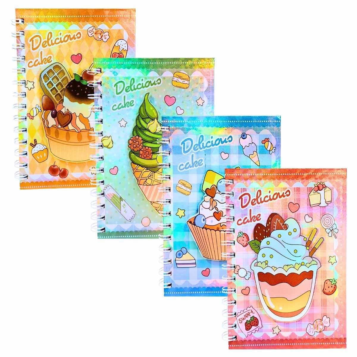 CUADERNO A5 CUPCAKES 3D GLITTE 26725