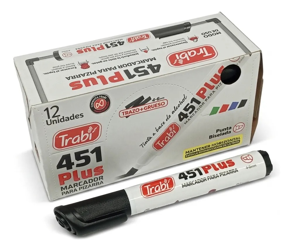 FIBRON PIZARRA TRABI 451 NEGRO X12 CHANF