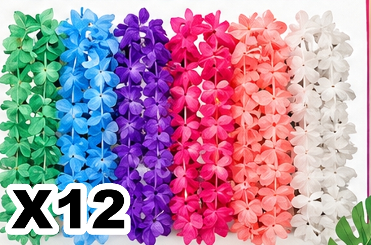 COLLAR HAWAIANO TELA COLOR DELUXE x12WEB