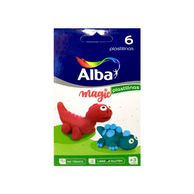 PLASTILINA X 6 ALBA SURTIDO