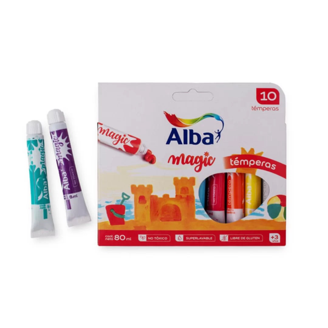 TEMPERA POMO x8ml. X10 ALBA SURTIDO