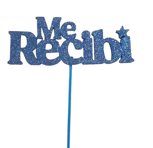 FRASE ME RECIBI GLITTER TROKELITOS
