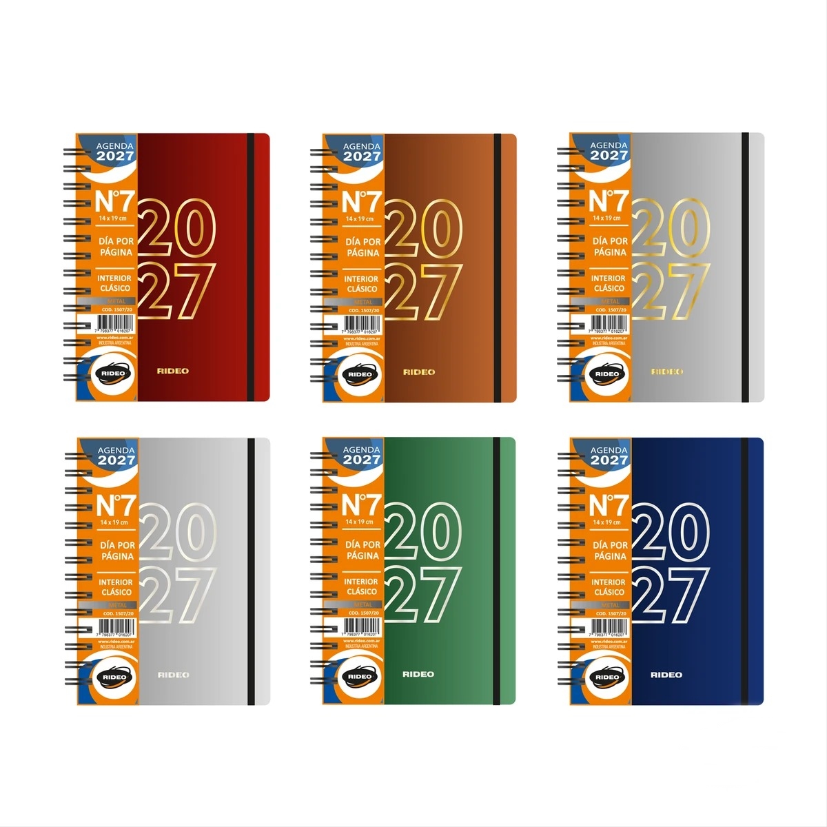 AGENDA RIDEO N7 DIAXDIA METAL
