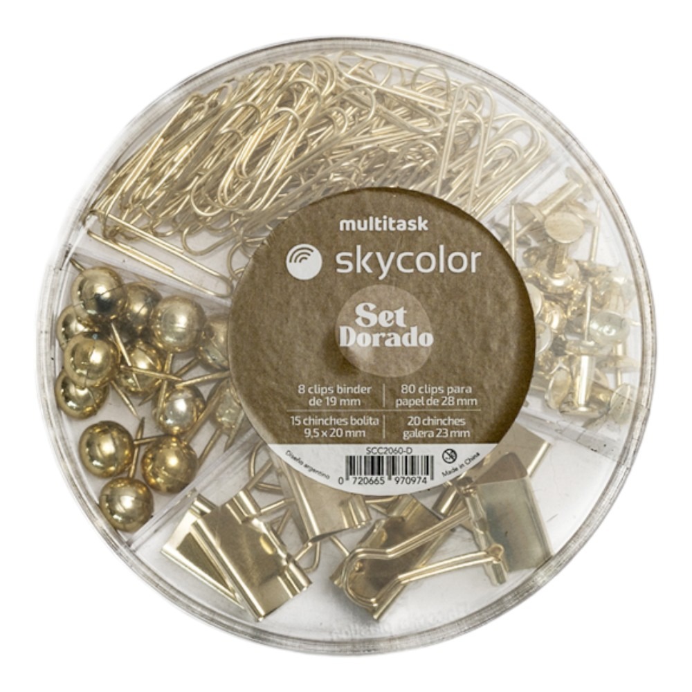 CLIPS SKYCOLOR SETS DORADO 4 EN1